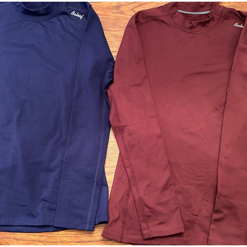 Baleaf Women’s Active Long Sleeve Shirt Lot NEW Size Large Navy, Cranberry
